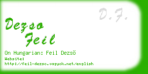 dezso feil business card